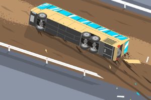 Bus TransJakarta tabrak empat toko di Cakung Jakarta Timur, ada korban