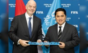 Presiden FIFA Gianni Infantino mendukung Erick Thohir tetap pimpin PSSI