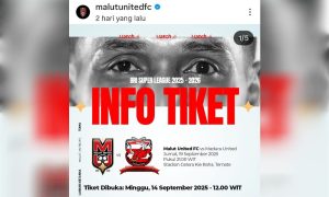 Tiket tonton Malut United vs Madura United di Stadion Kie Raha Ternate Jumat malam sudah dijual, termahal Rp 1 juta