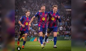 Robert Lewandowski bantu Barcelona pangkas jarak dengan Real Madrid