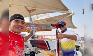 Atlet aeromodelling Victor Emanuel bangga Merah Putih berkibar di Qatar