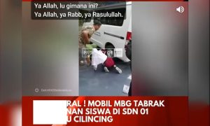 Viral, video mobil pembawa makanan bergizi tabrak siswa SD di Jakarta Utara