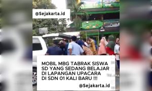 Inilah kronologi mobil pembawa makanan bergizi gratis tabrak siswa SD