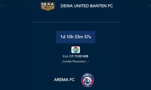 Super League: Dewa United Banten vs Arema FC di Indosiar Senin malam