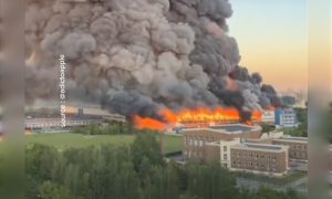 Pabrik senjata Ukraina bantuan NATO di Kota Kiev terbakar usai kena Rudal Rusia