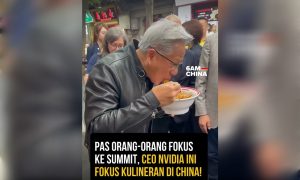 Demi makan bakmi legendaris, bos Nvidia Jensen Huang kabur dari rombongan Trump