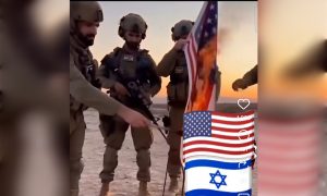 Tentara Israel bakar bendera Amerika setelah Donald Trump berdamai dengan Iran