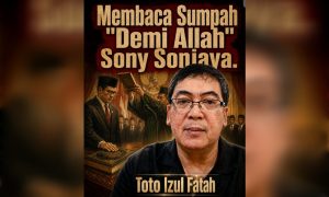 Membaca sumpah “Demi Allah” Sony Sonjaya