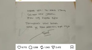 Inilah pesan tertulis Sony Sonjaya kepada Kepala BGN Nanik S Deyang: Hadiah indah
