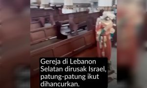 Tentara Israel merusak ruang ibadah gereja di Lebanon bagian Selatan