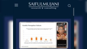 SMRC: Publik yang menilai penegakan hukum baik atau sangat baik hanya 26,4 persen